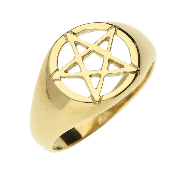 9ct Yellow Gold 5 Pointed Star Ring - 4.8g
