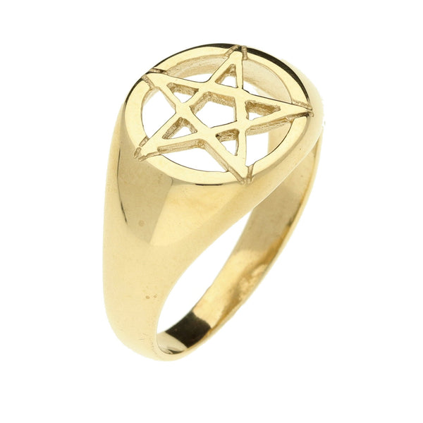 9ct Yellow Gold 5 Pointed Star Ring - 4.8g