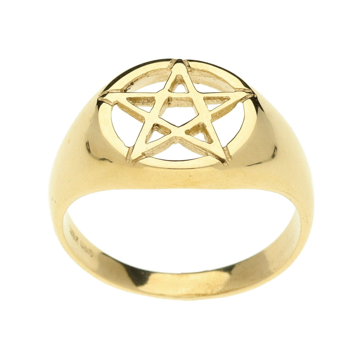 9ct Yellow Gold 5 Pointed Star Ring - 4.8g