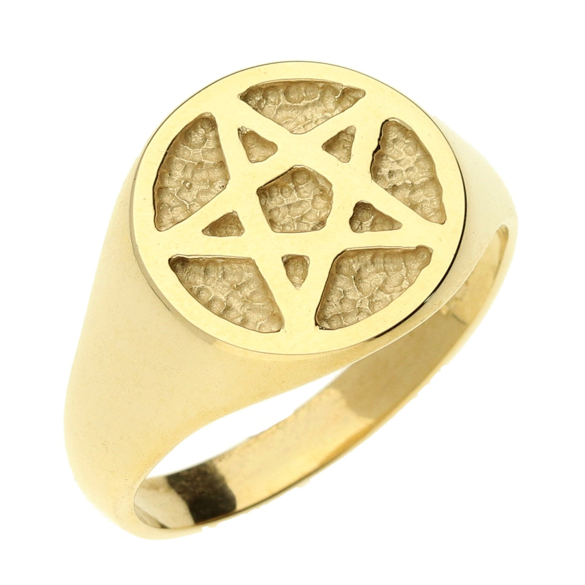 9ct Yellow Gold 5 Pointed Star Ring - Size S½ - 6.2g