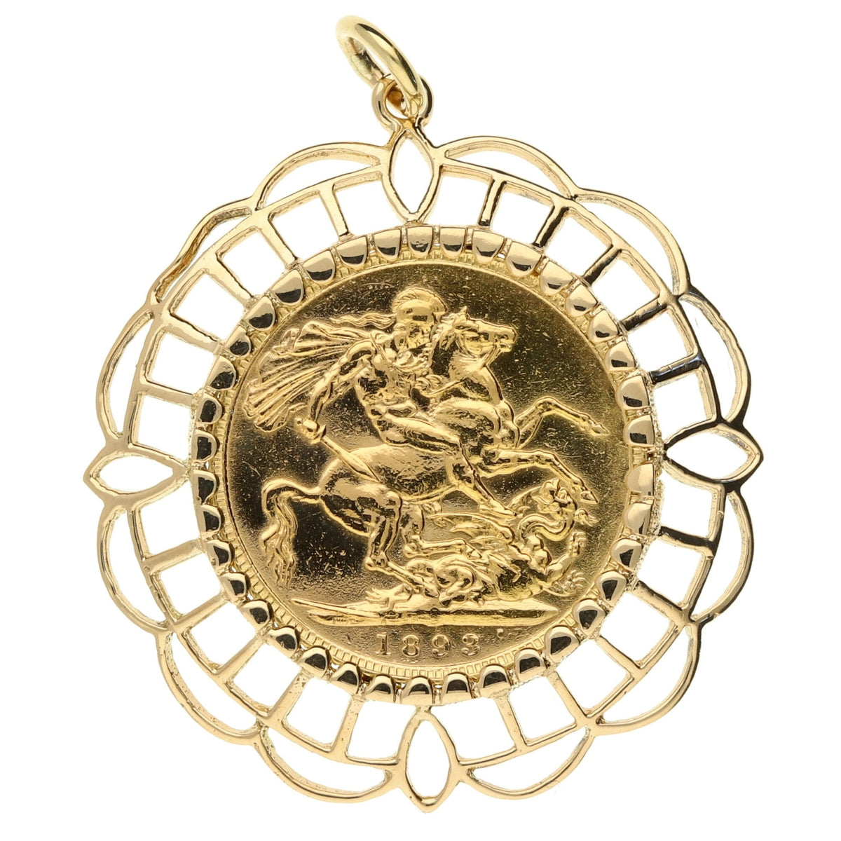 1893 Full Sovereign Queen Victoria Pendant - 11.1g