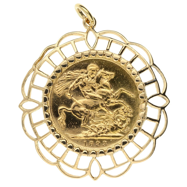 1893 Full Sovereign Queen Victoria Pendant - 11.1g