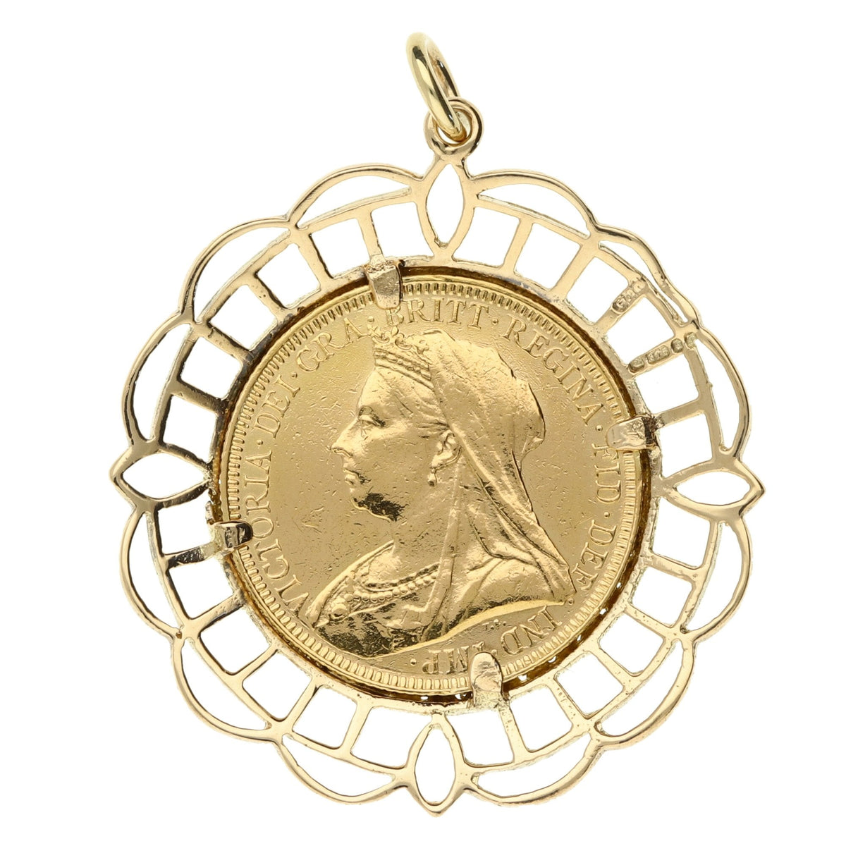 1893 Full Sovereign Queen Victoria Pendant - 11.1g
