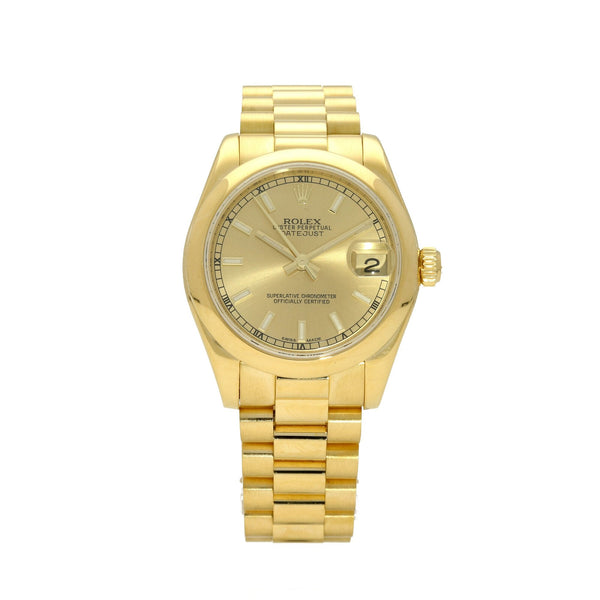 Datejust 178248 - Gold Midsize Watch - Champagne Dial - 2004
