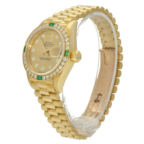 Datejust 69078 - Diamond & Emerald Bezel - 1995