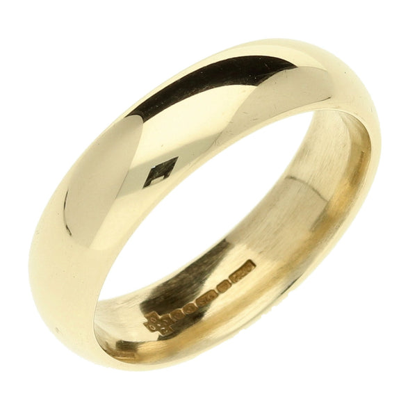 9ct Yellow Gold 5mm Wedding Ring 5.0g
