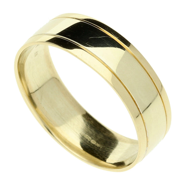 9ct 2 Colour Gold 7mm Wedding Ring 5g