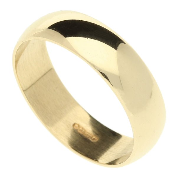 9ct Yellow Gold Gents Wedding Ring -  Size U - 4.5g