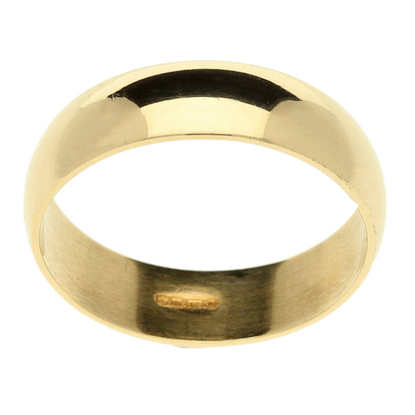 9ct Yellow Gold Gents Wedding Ring -  Size U - 4.5g