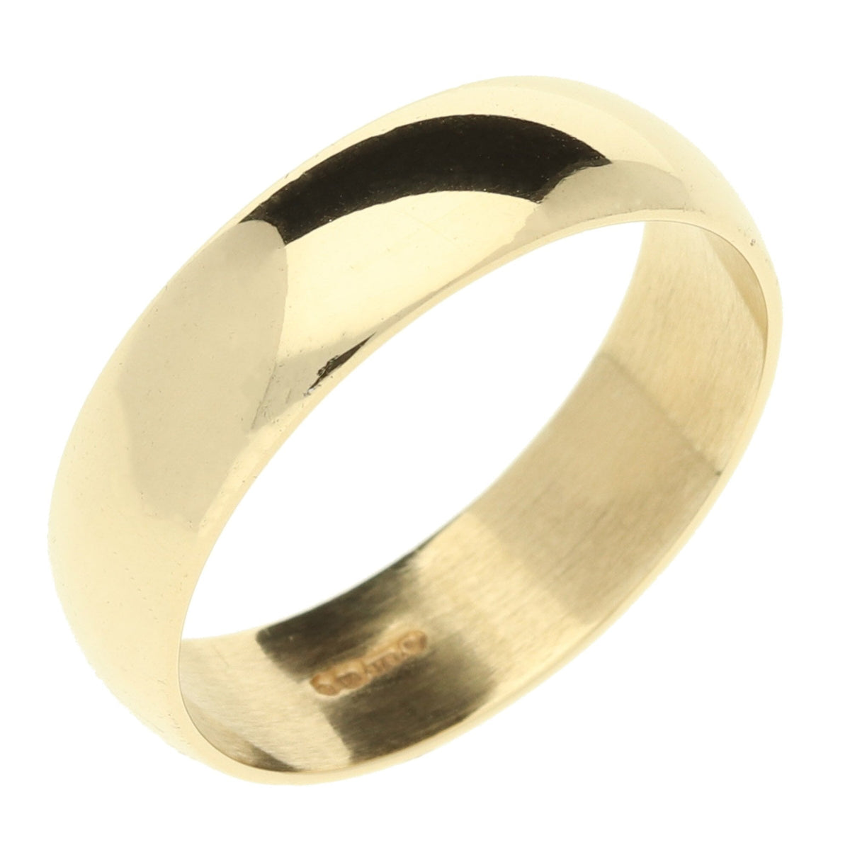 9ct Yellow Gold Gents Wedding Ring -  Size U - 4.5g