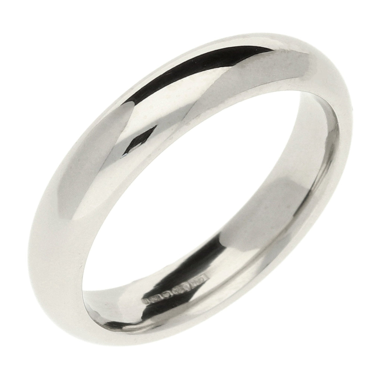 18ct White Gold Court Wedding Ring 4.0mm Size N - 6.7g