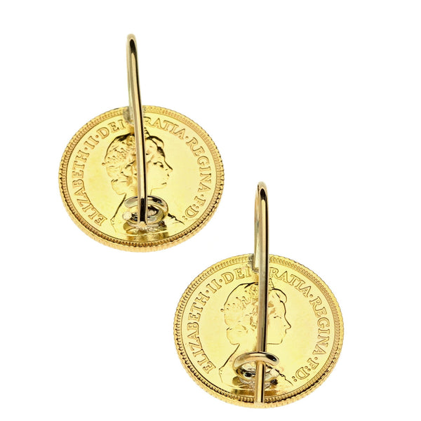 1982 Half Sovereign Earrings 9.1g