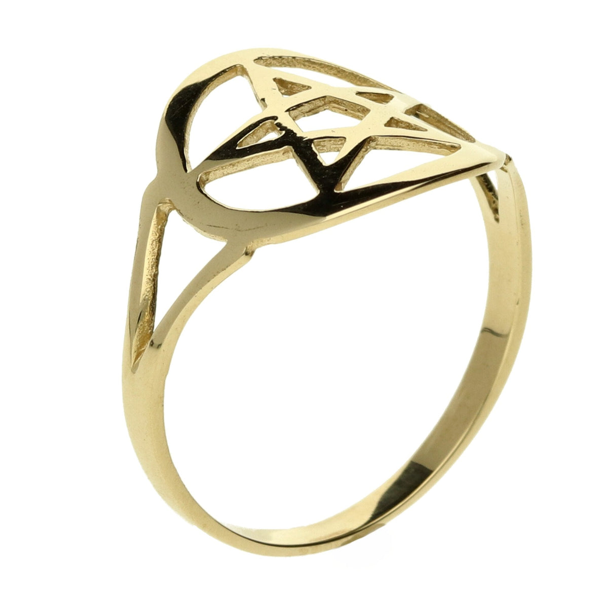 9ct Yellow Gold 5 Pointer Star Ring -1.5g