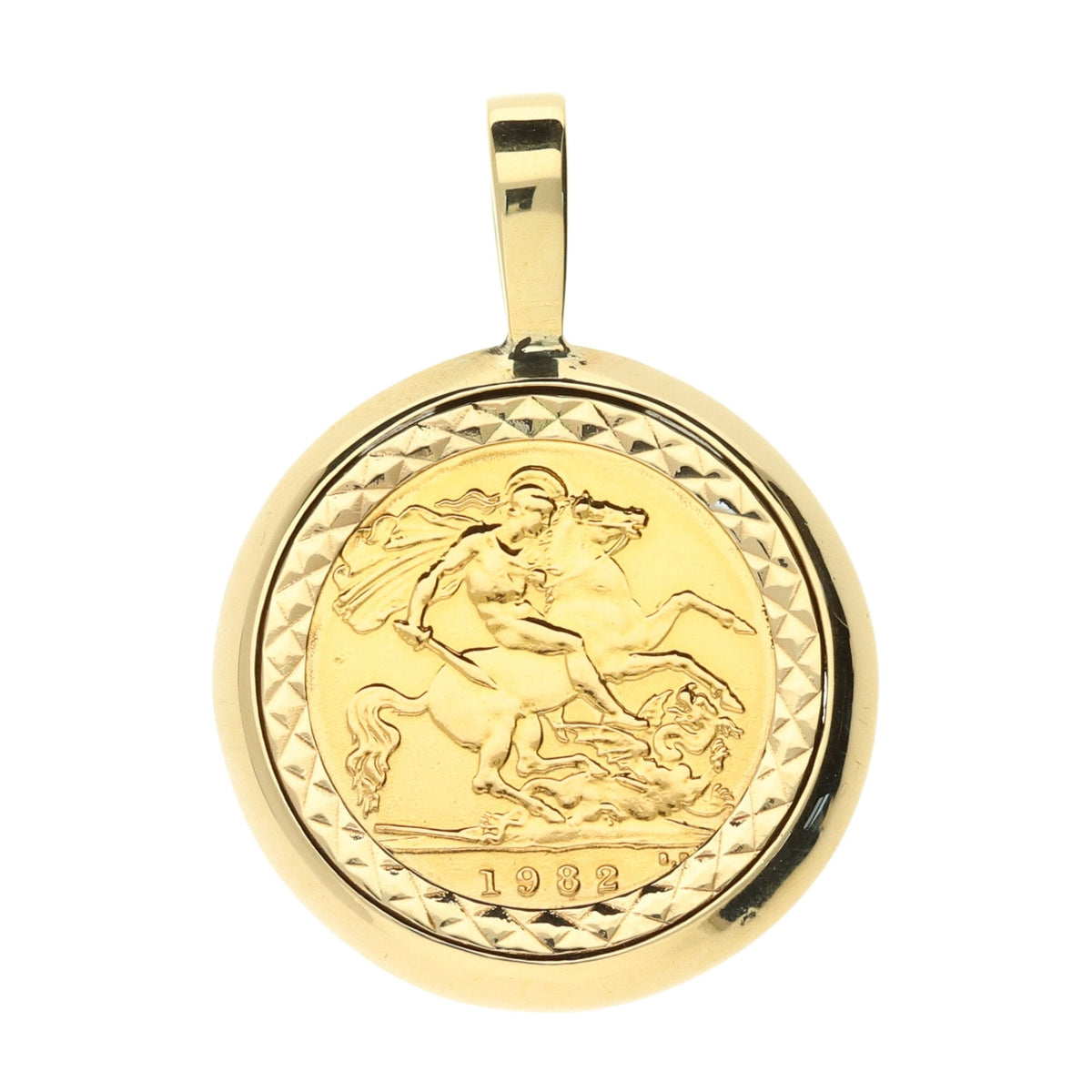 Gold 1982 Half Sov Pendant 7.4g