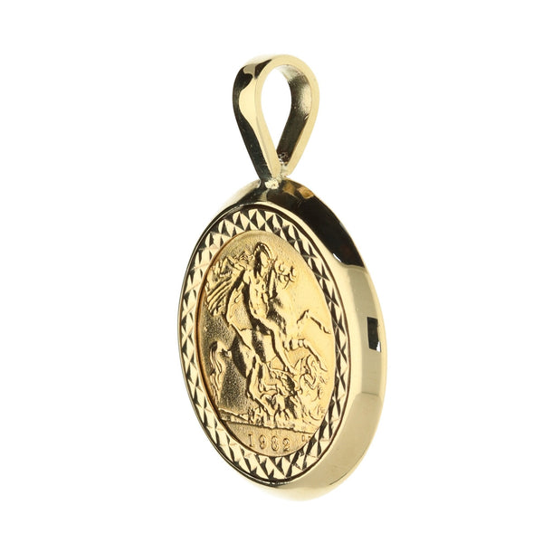 Gold 1982 Half Sov Pendant 7.4g