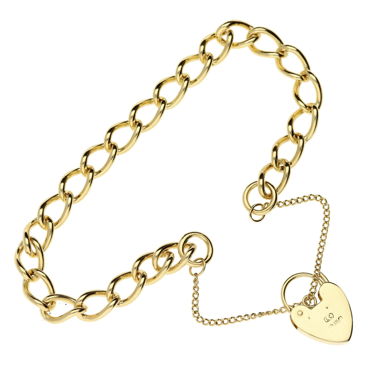 9ct Yellow Gold Curb Bracelet 15.2G
