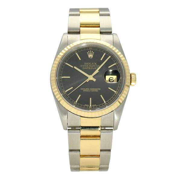 Datejust 16233 - Gents Watch - Black Dial - 1990