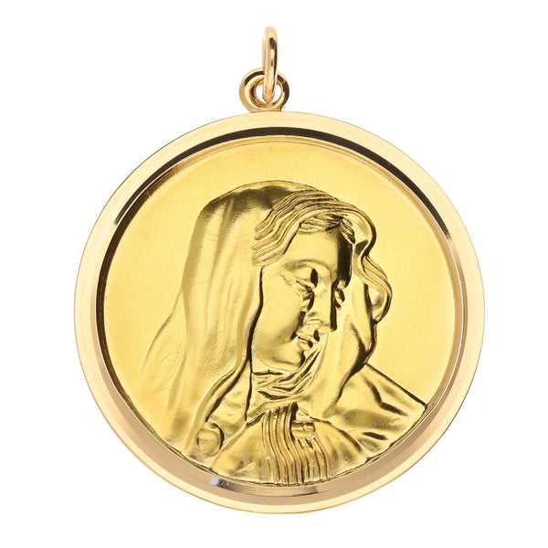 9ct Yellow Gold Madonna Pendant 20.5g