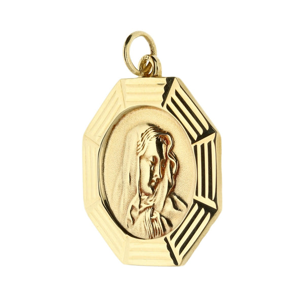 9ct Yellow Gold Madonna Pendant 4.8g