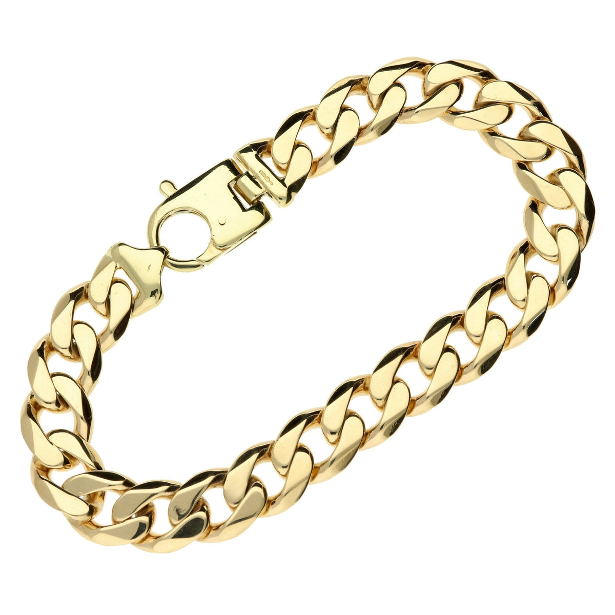 9ct Yellow Gold Curb Bracelet – 49.1g