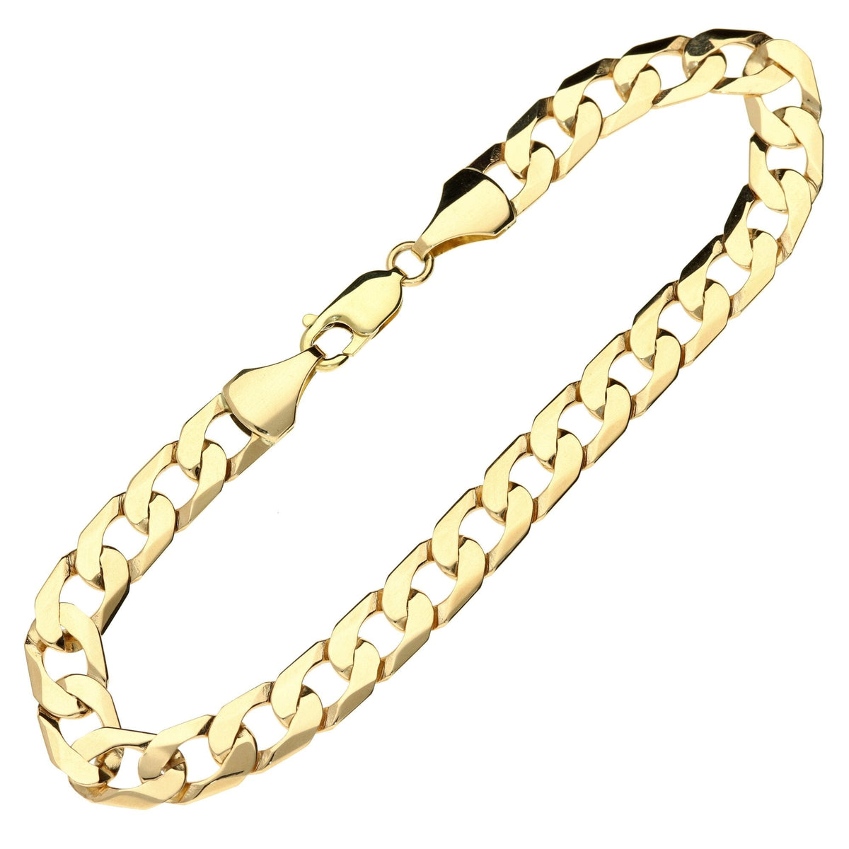 9ct Yellow Gold 8.5 Inch Curb Bracelet - 12.3g