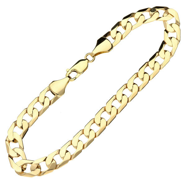 9ct Yellow Gold 8.5 Inch Curb Bracelet - 12.3g