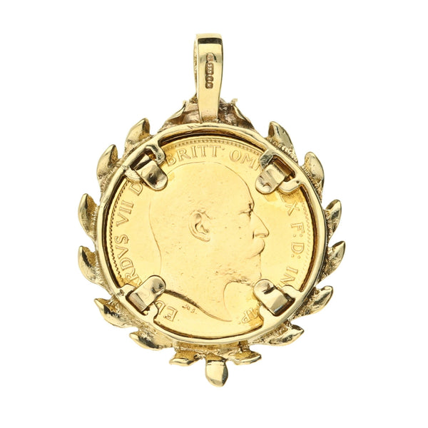 1908 Gold Half Sovereign Pendant - 6.5g
