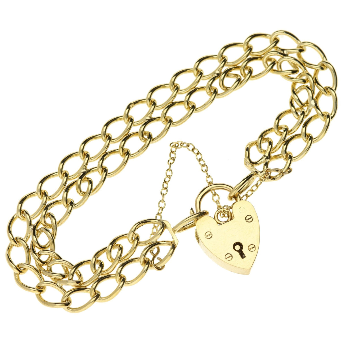 9ct Yellow Gold Double Curb Bracelet – 17.9g