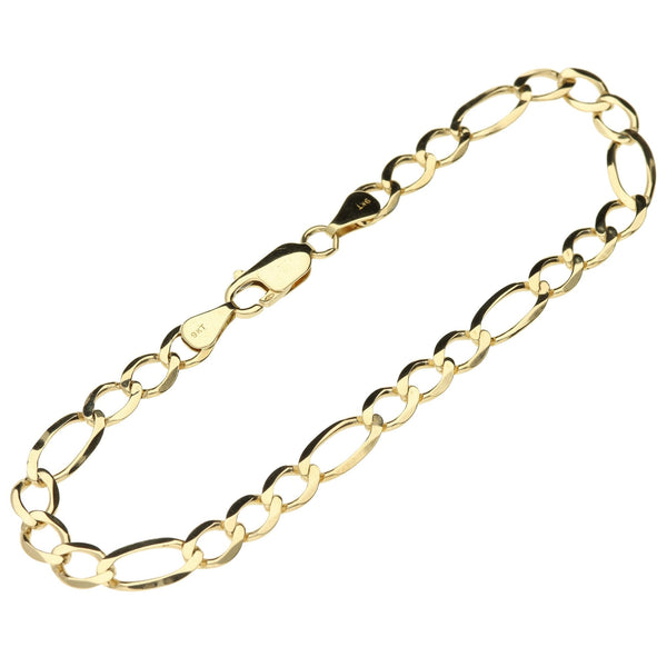 9ct Yellow Gold 8.5 Inch Figaro Bracelet - 5.9g