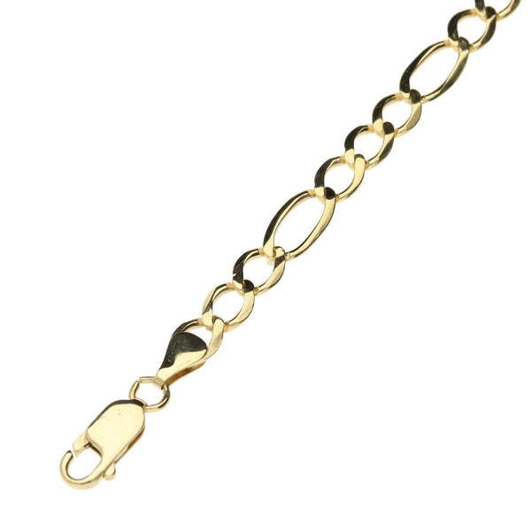 9ct Yellow Gold 8.5 Inch Figaro Bracelet - 5.9g