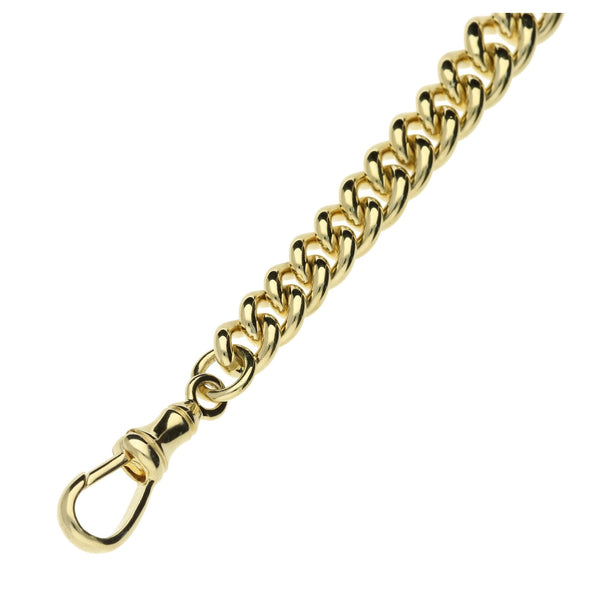 9ct Yellow Gold 8 Inch Tapered Albert Bracelet - 39.1g