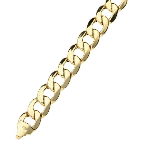 9ct Yellow Gold 8.5 Inch Hollow Curb Bracelet - 10.7g