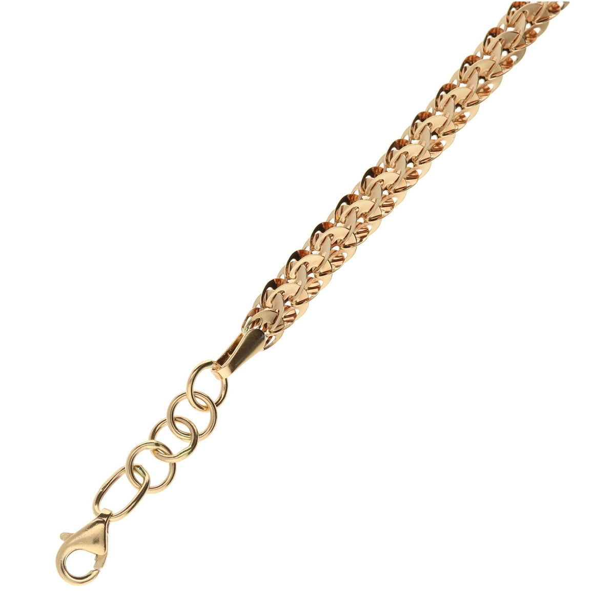 9ct Rose Gold 8 Inch Fancy Bracelet - 3.5g