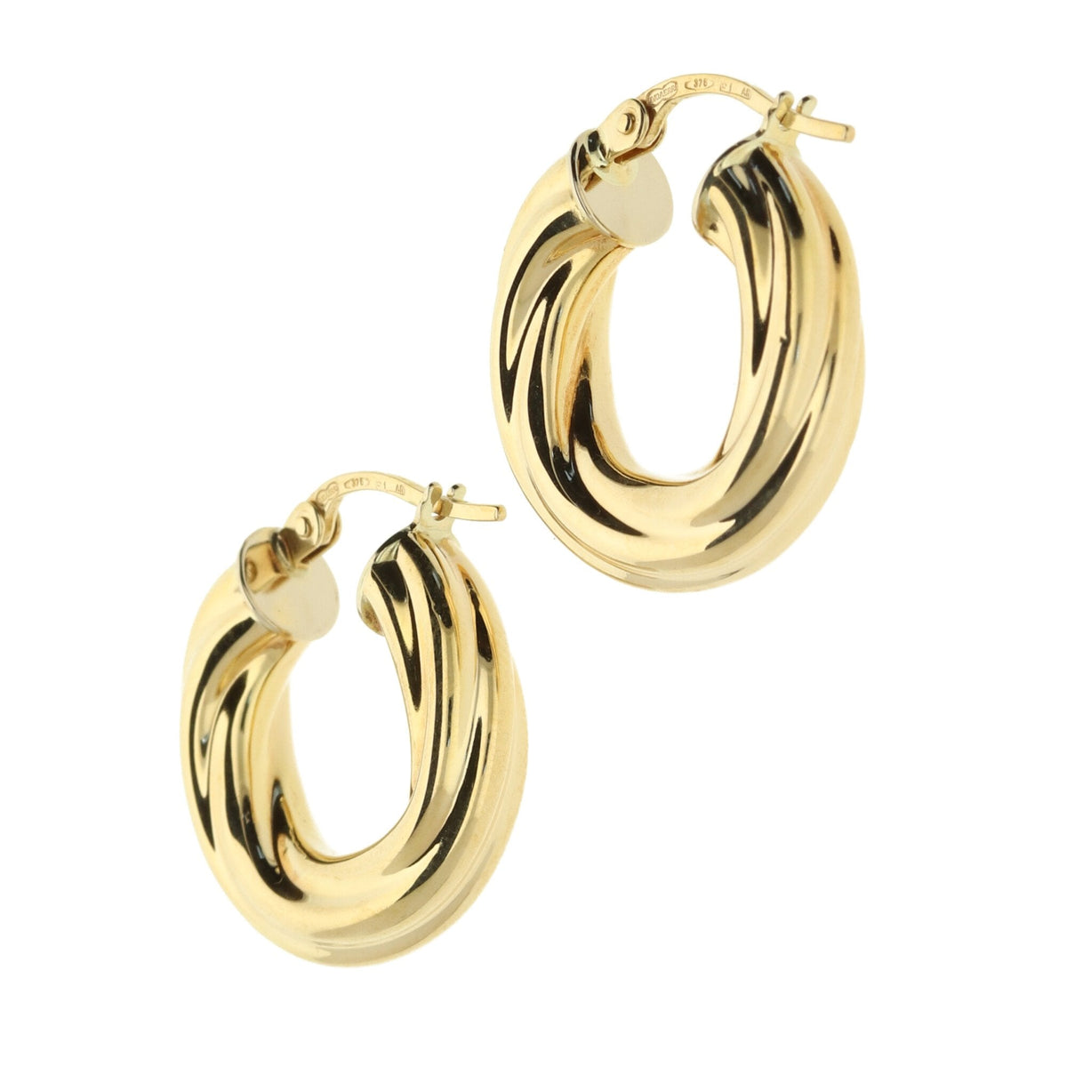 9ct Yellow Gold Small Hoop Earrings - 2.0g