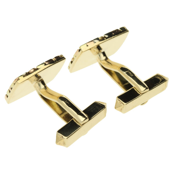 9ct Multi-Tone Gold Patterned Cufflinks - 15.9g