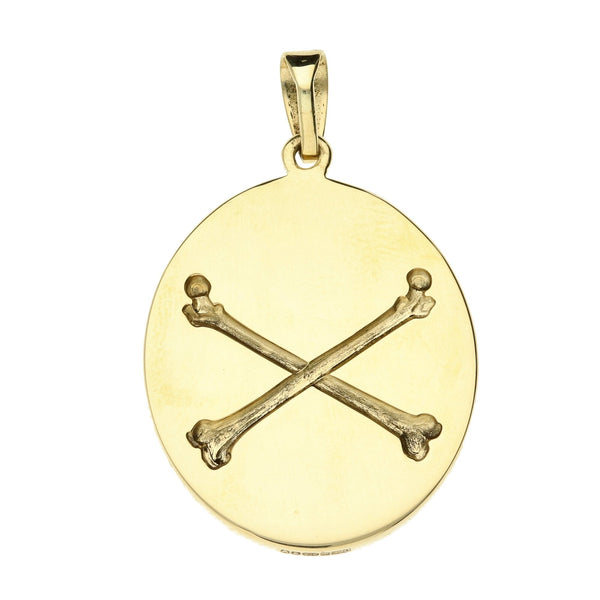 9ct Yellow Gold Buffalo Head Pendant - 11.6g