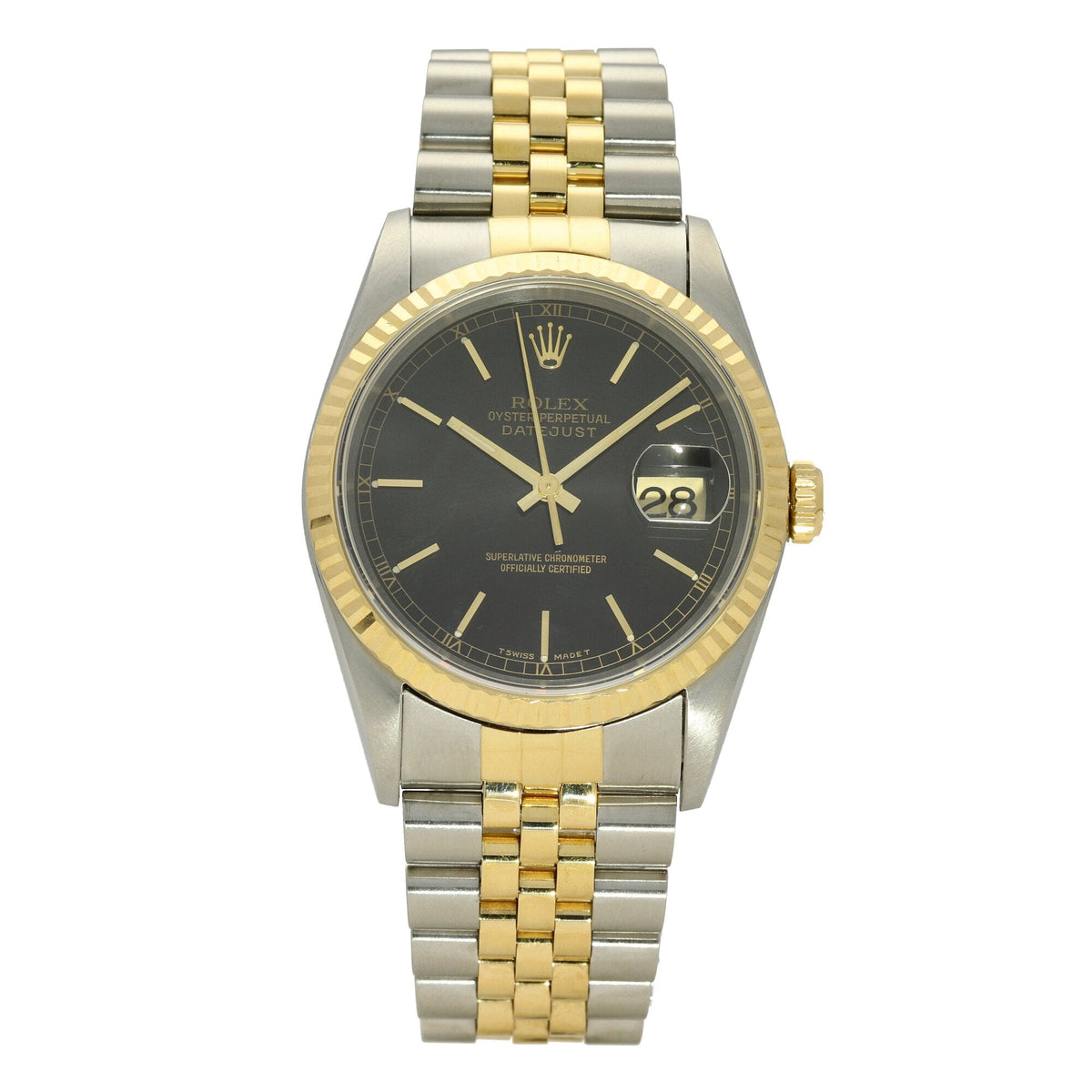 Datejust 16233 - Black Baton Dial - 1997