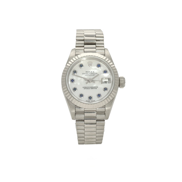 Datejust 79179 - White Gold Ladies Watch - Sapphire Dial - 2001