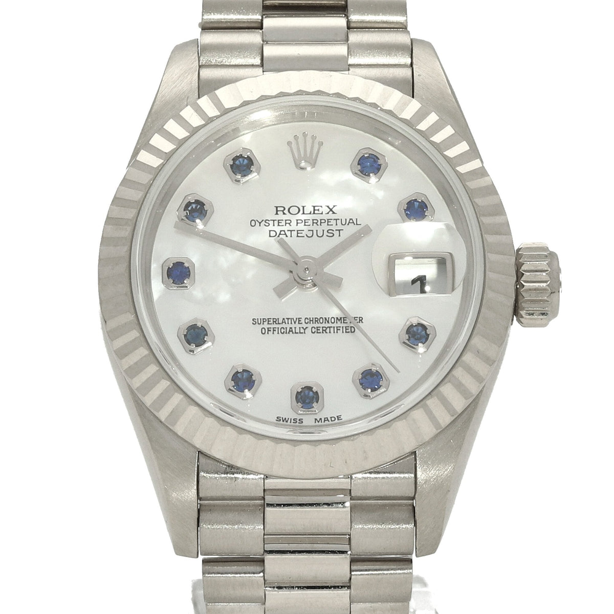 Datejust 79179 - White Gold Ladies Watch - Sapphire Dial - 2001