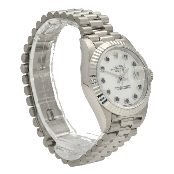 Datejust 79179 - White Gold Ladies Watch - Sapphire Dial - 2001