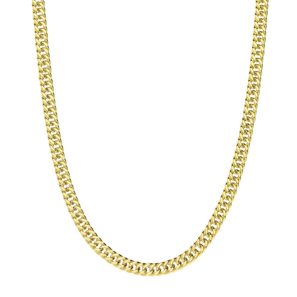 9ct Yellow Gold Hollow Double Curb Chain - 18 Inches - 4.5g