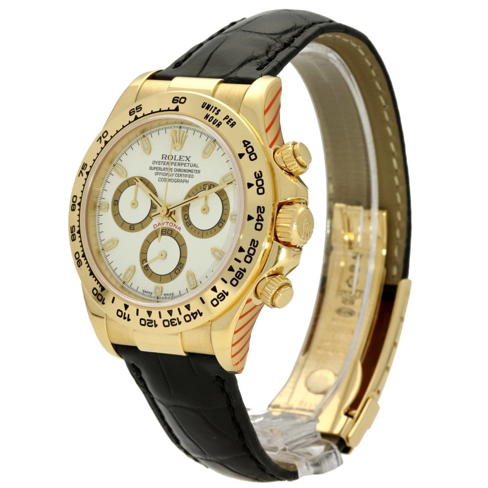 Daytona 116518 - Gents Gold Watch - White Dial - 2006
