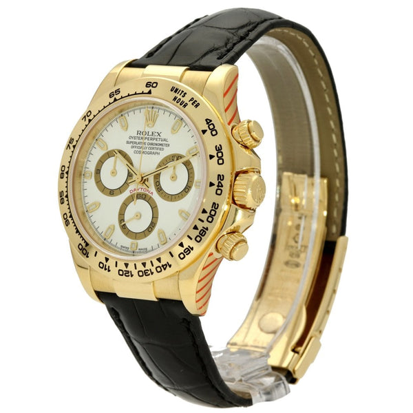 Daytona 116518 - Gents Gold Watch - White Dial - 2006
