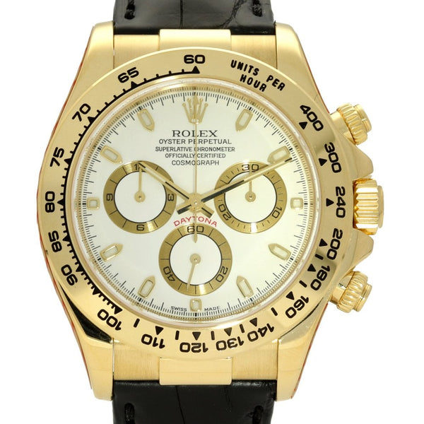Daytona 116518 - Gents Gold Watch - White Dial - 2006