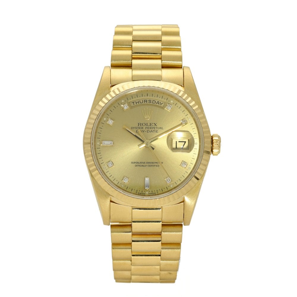 Day-Date 18238 - Gold Watch - Diamond Dial - 1995