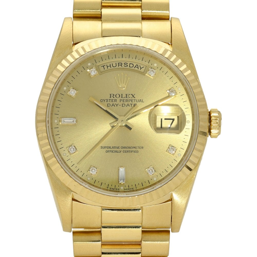 Day-Date 18238 - Gold Watch - Diamond Dial - 1995