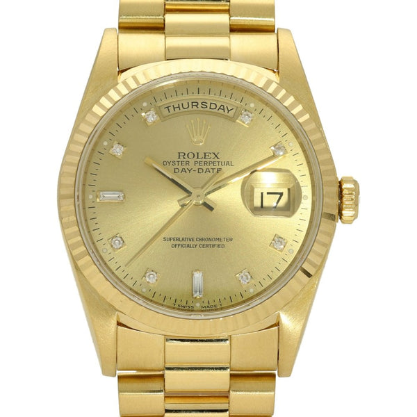 Day-Date 18238 - Gold Watch - Diamond Dial - 1995