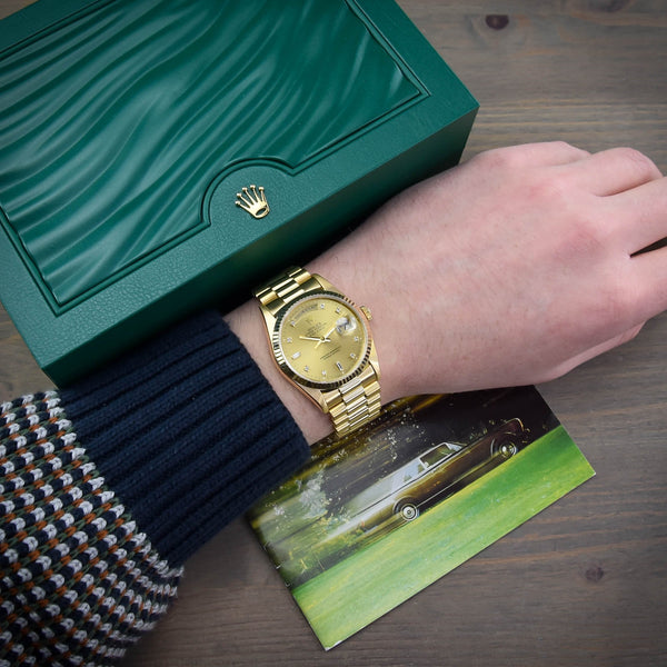 Day-Date 18238 - Gold Watch - Diamond Dial - 1995