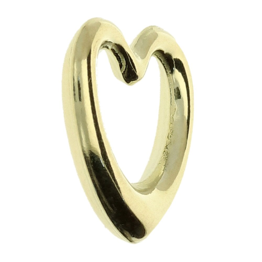 9ct Yellow Gold Hollow Heart Pendant - 0.40g