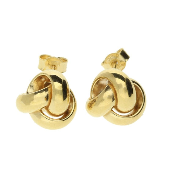 9ct Yellow Gold Knot Earrings - 0.7g